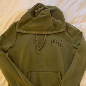 Victoria’s Secret “Pink” Olive green hoodie